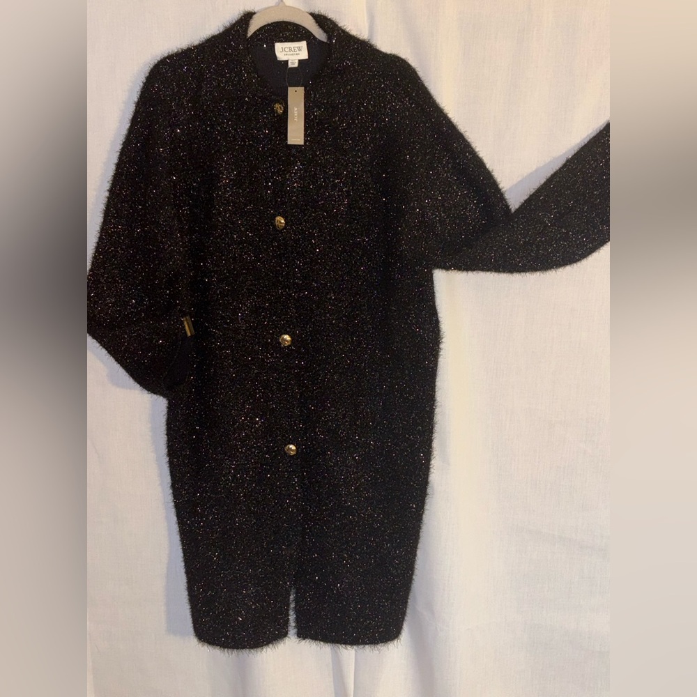 J Crew Collection Sparkle Long Cardigan Jacket